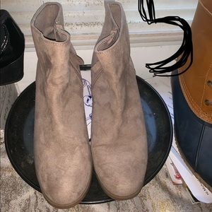 Suede ankle boots
